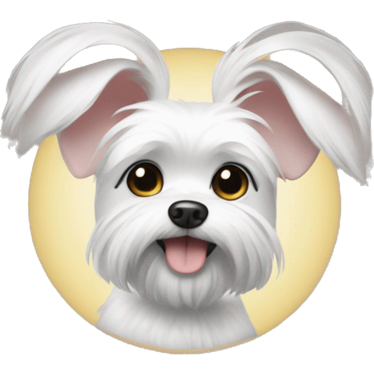 maltese with mickey mouse ears emoji