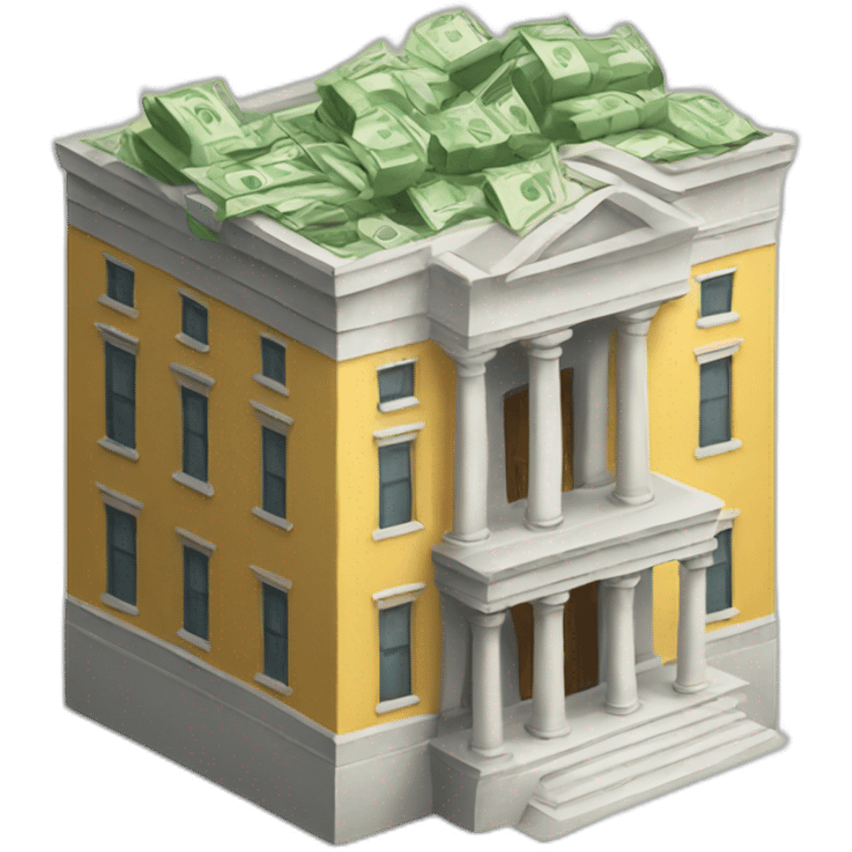 building with money emoji