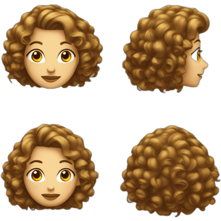 Femme aux cheveux bouclés emoji