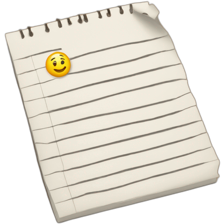 writing in notepad emoji