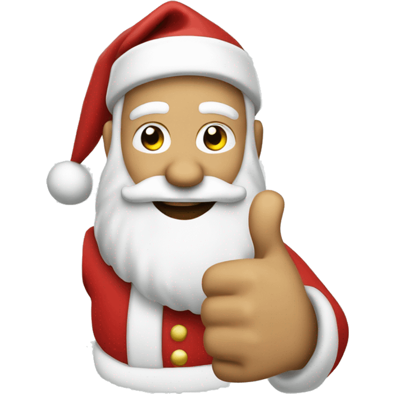 Santa giving a thumbs up emoji