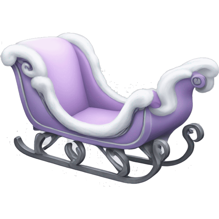 Pastel lilac sleigh emoji