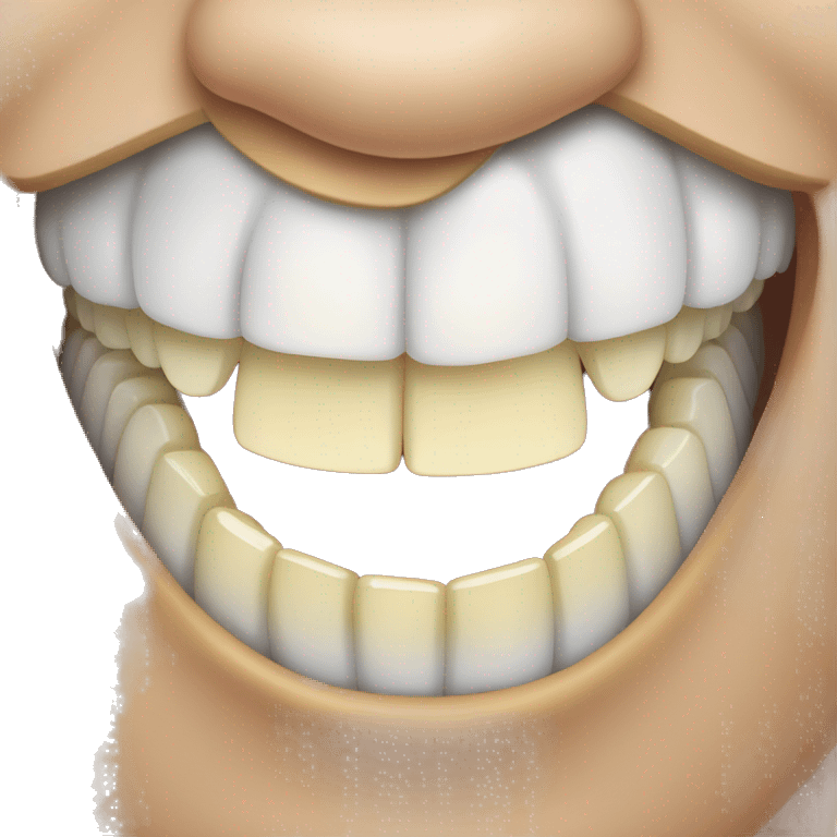 smile-emoji-with hyper realistic teeth emoji