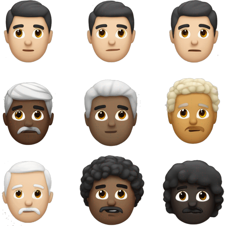 manwith bearb and white and black hair in bith head and bearb. White guy from spain, not fat not thin emoji