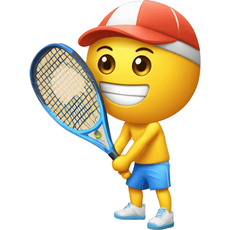 raquete beach tennis com bolinhas  emoji