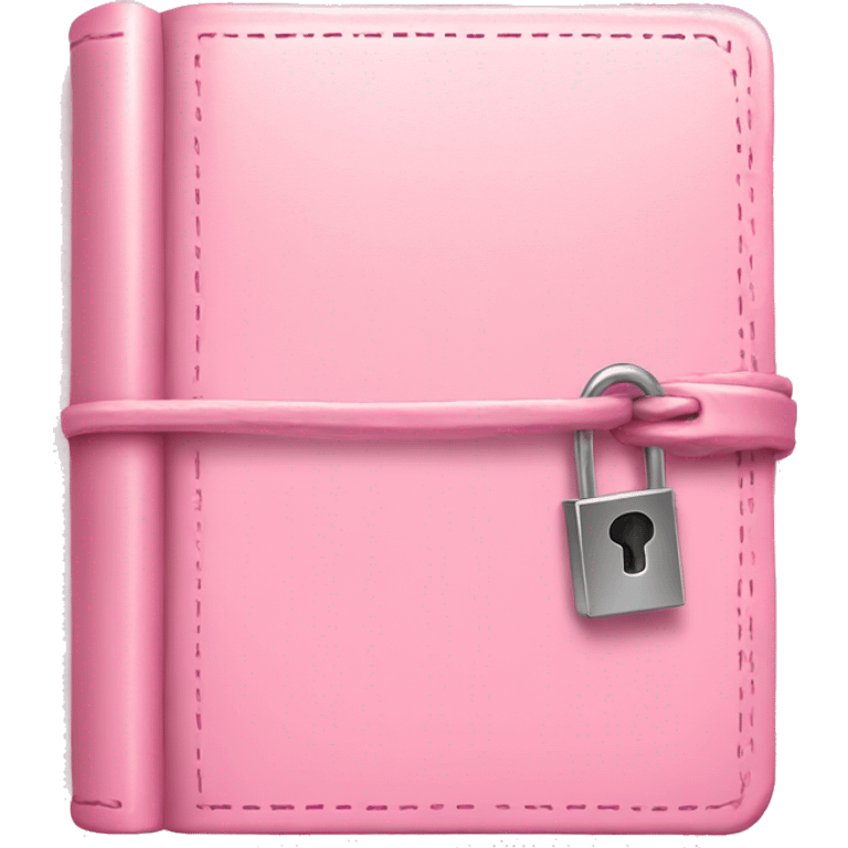 locked diary soft pink emoji