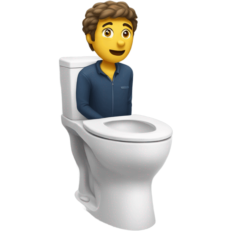 guy in a skibidi toilet emoji