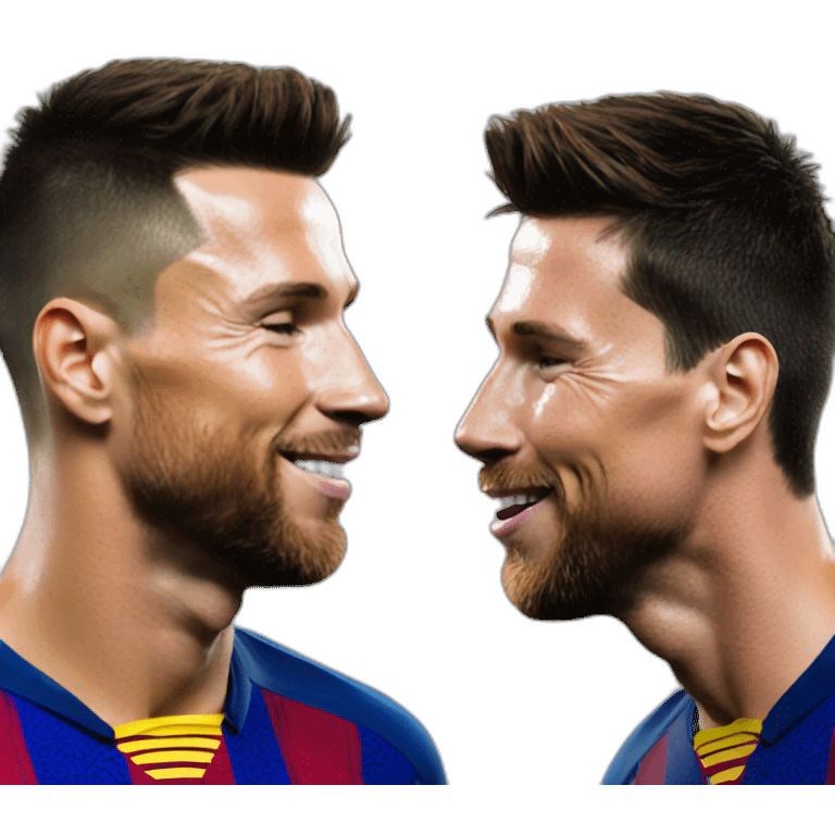 ronaldo kissing messi emoji