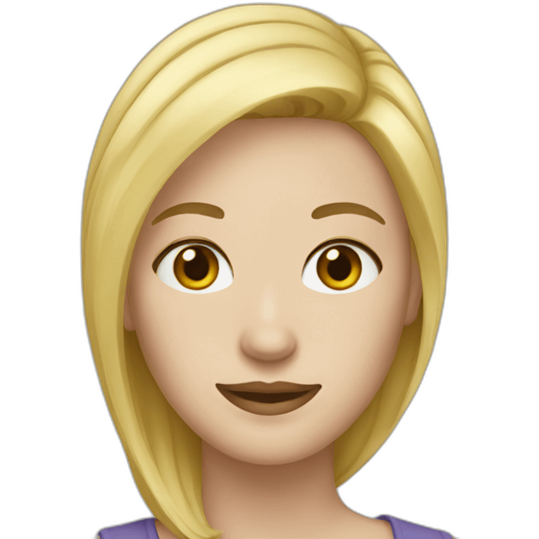 white woman with a blonde beard emoji