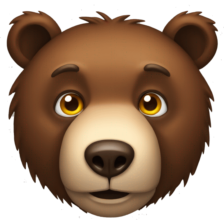 Scary brown bear side emoji