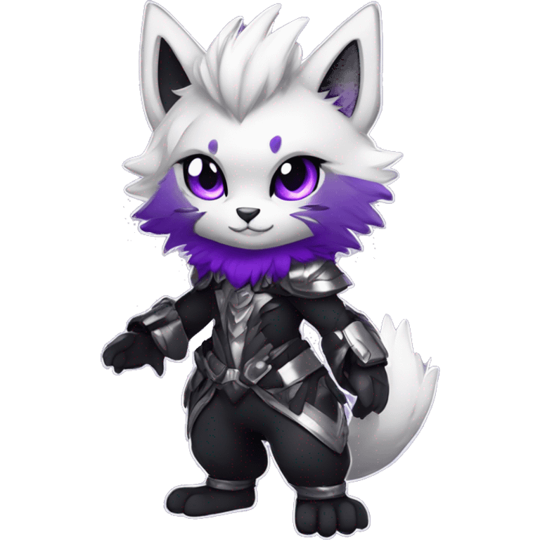 Anthro-Edgy-Cool-Black-Purple-Contrast-Colors-Fantasy-Fur-Sona-Chibi-Shiny-Fakémon-Hybrid full body emoji