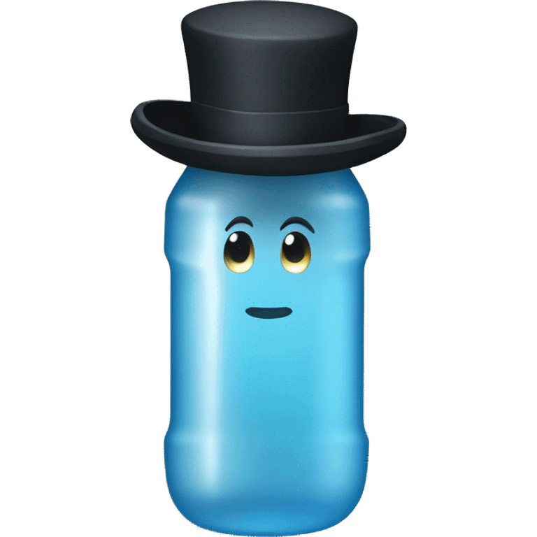 water bottle with a tophat emoji