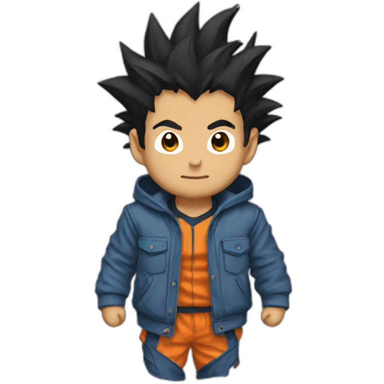 Goku with a jacket  emoji