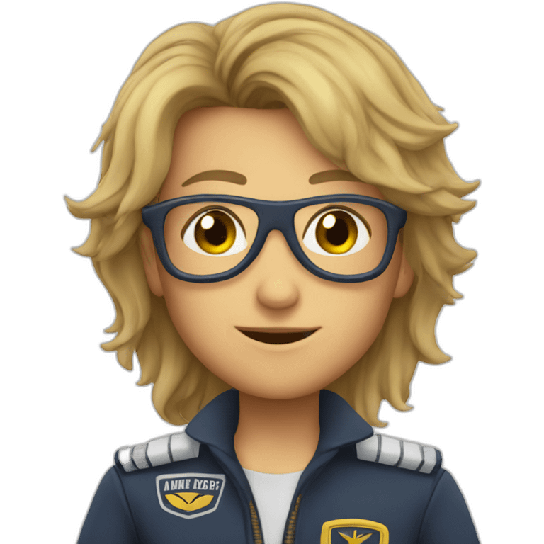 pilot robin aicraft nice glasses emoji