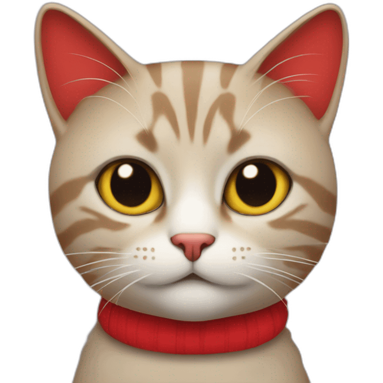 cat with red shues emoji