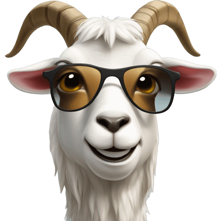 Goat with sunglasses emoji