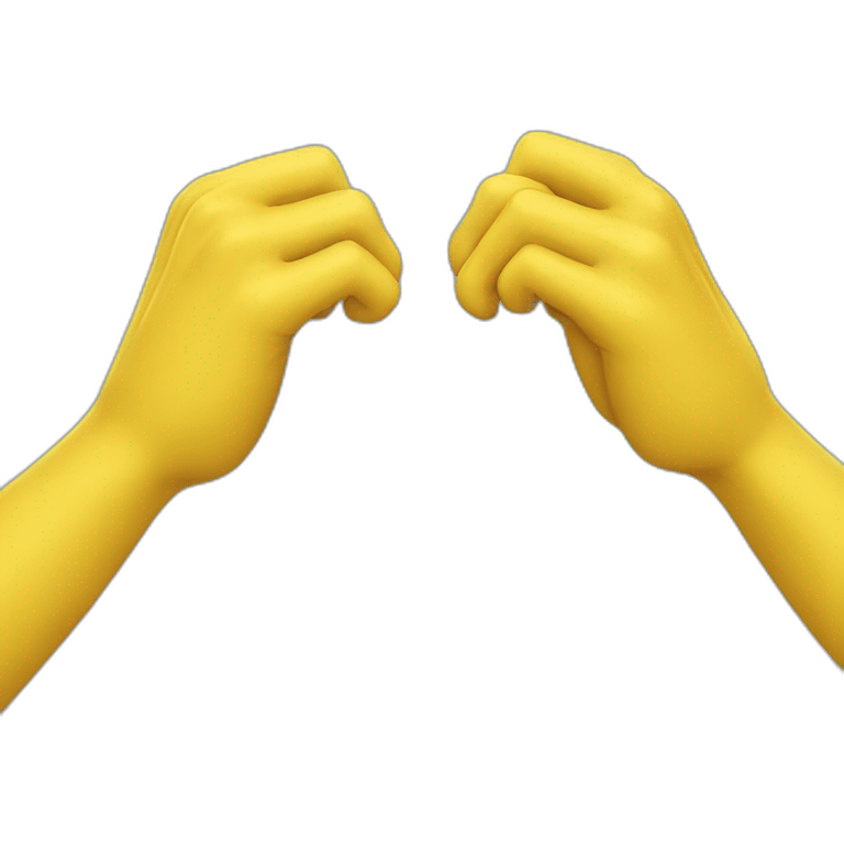 two yellow hands cracking knuckles emoji