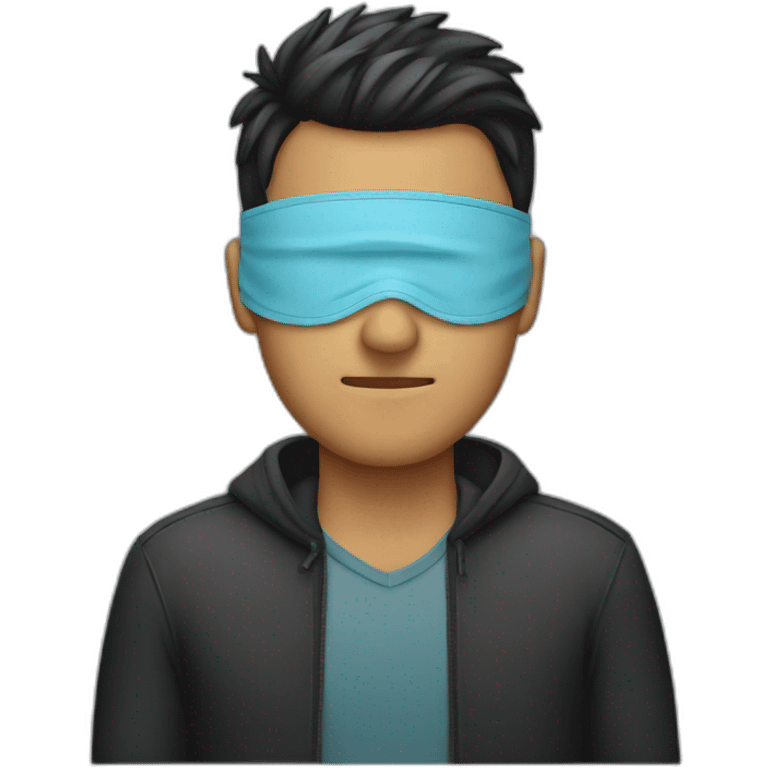 man with eye mask emoji