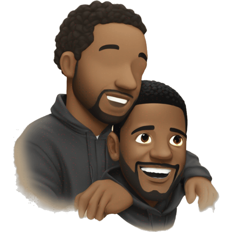 Drake and Kendrick Lamar loving each other emoji