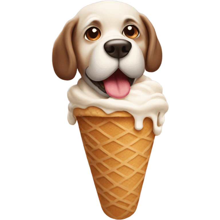 Ice cream dog emoji