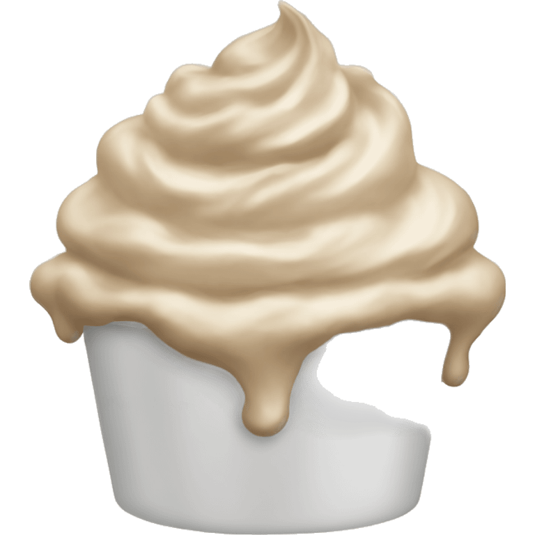 Brown whipped cream emoji