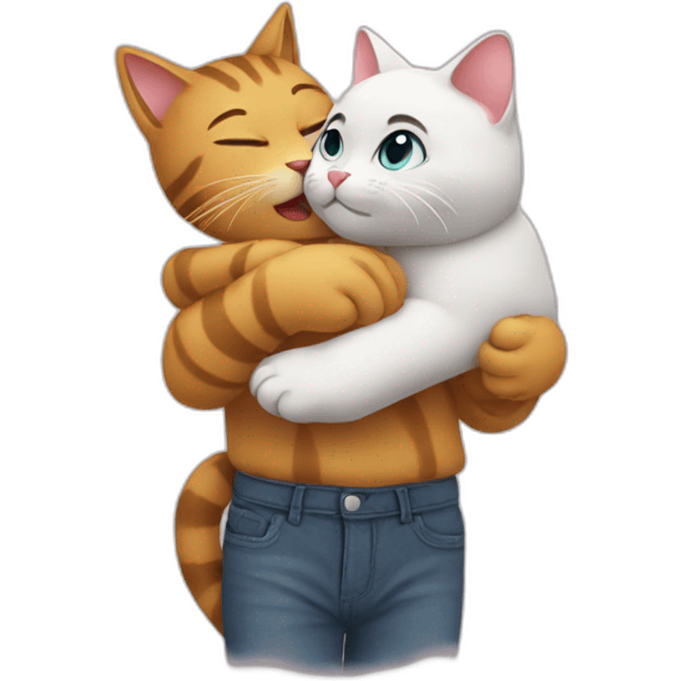 Hug cat emoji