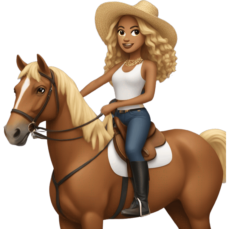 beyoncé riding horse emoji