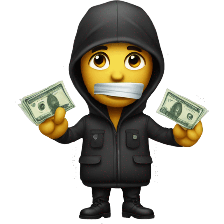 robber with money  emoji