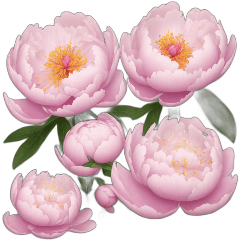 Peony flower emoji