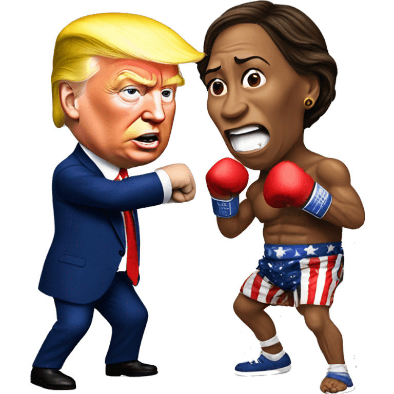 kamala harris vs donald trump boxe emoji