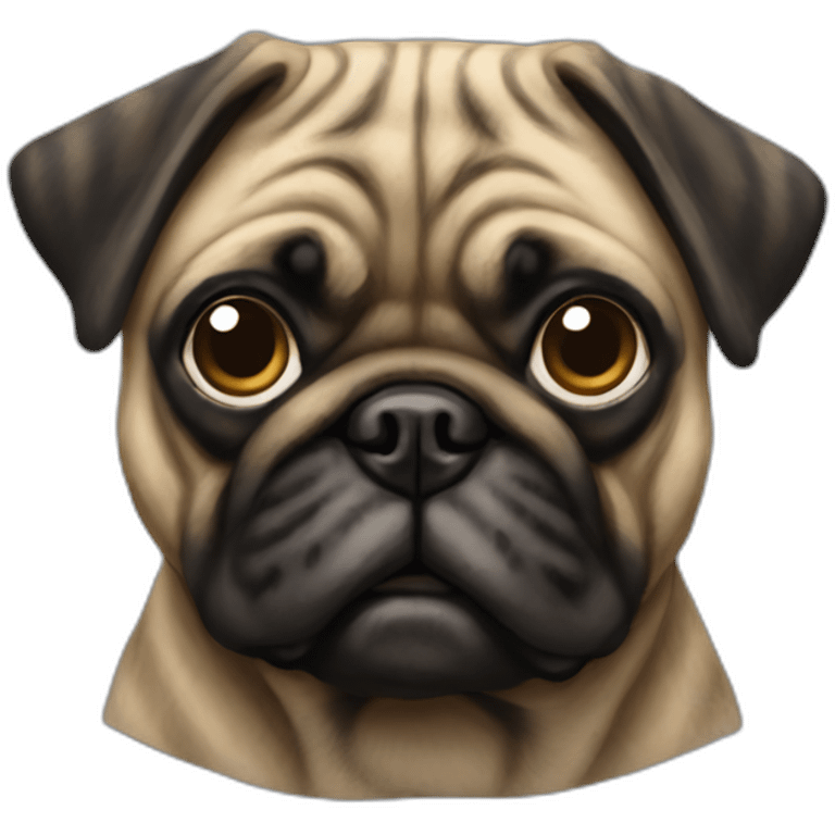 Brindle pug emoji