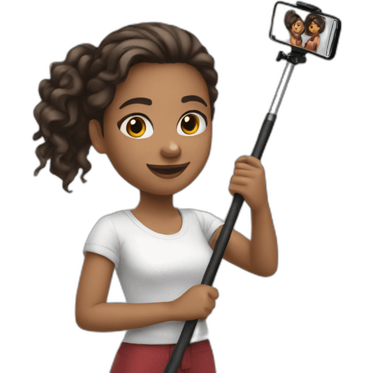 girl-grabbing-selfie-stick emoji