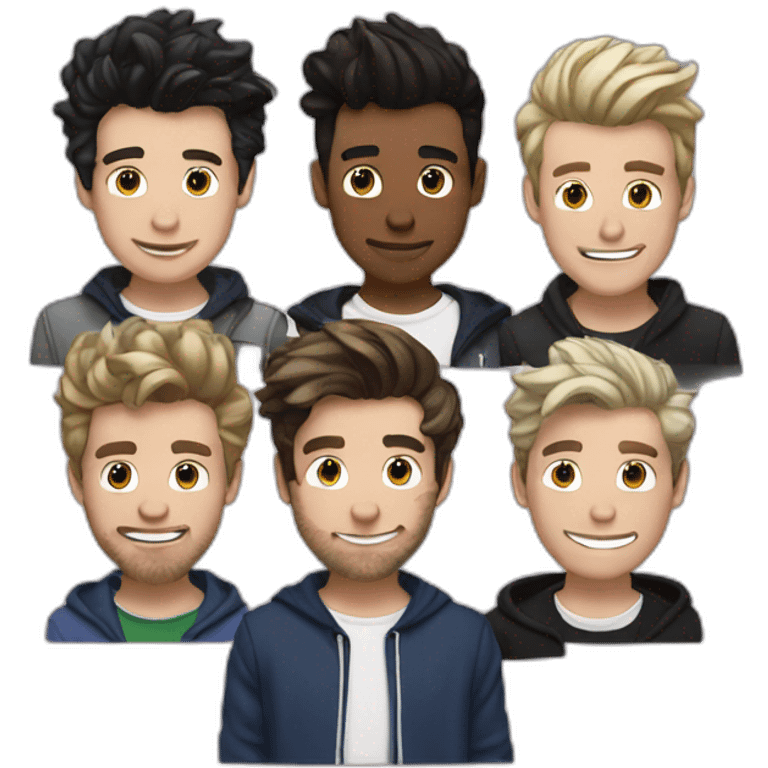 one direction 5 members emoji