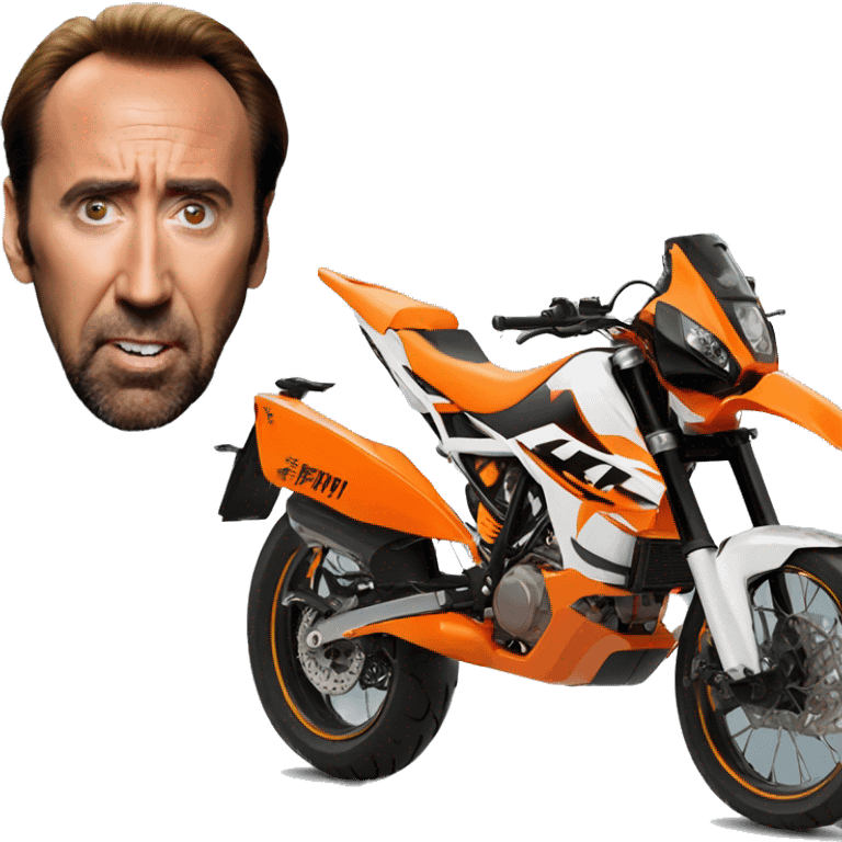 Nic cage KTM bike emoji