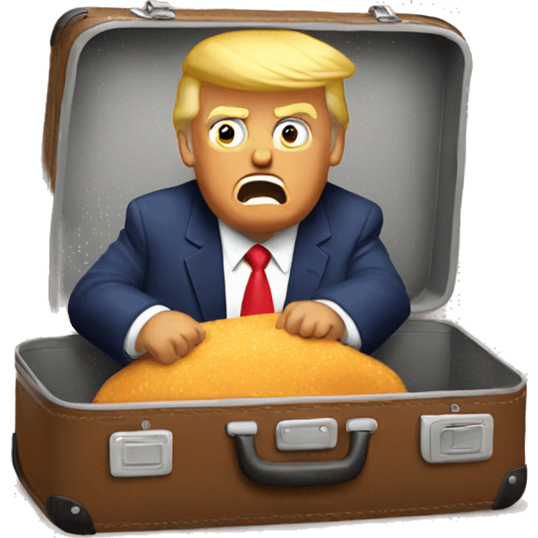 Trump eating suitcase  emoji