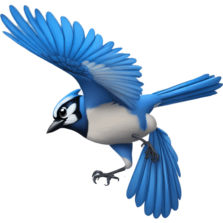 Flying Blue Jay Bird emoji