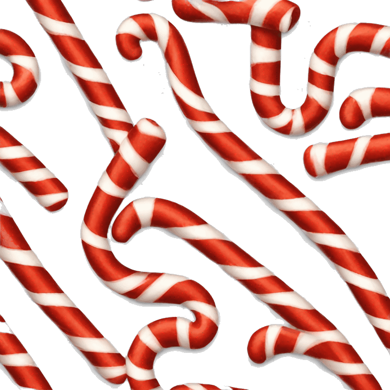 Christmas candy cane red and white emoji