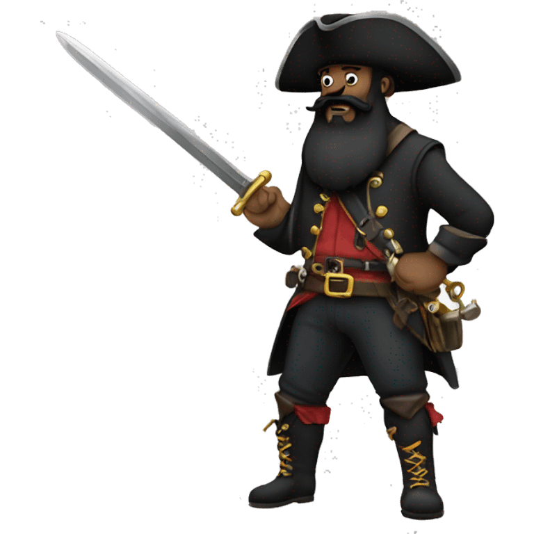 Blackbeard with a saber emoji