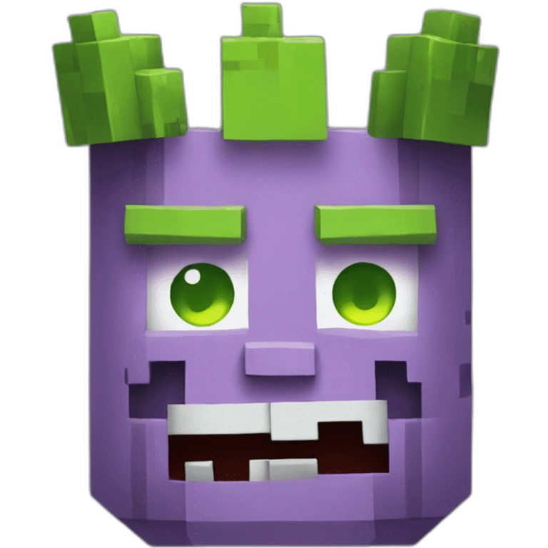 Minecraft zombie crown emoji