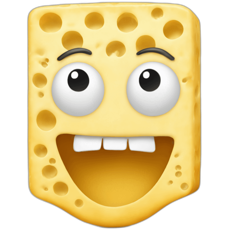 Pekchoo made out of swiss cheese emoji