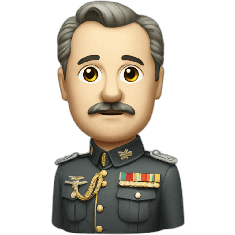 40s Germany dictator with pistol emoji