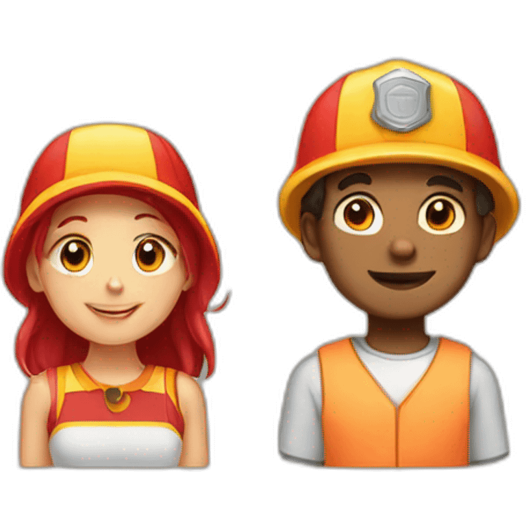 Water boy and firegirl emoji