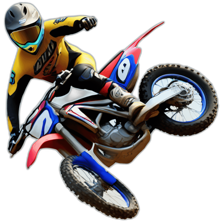 Motocross bike surfer dude emoji