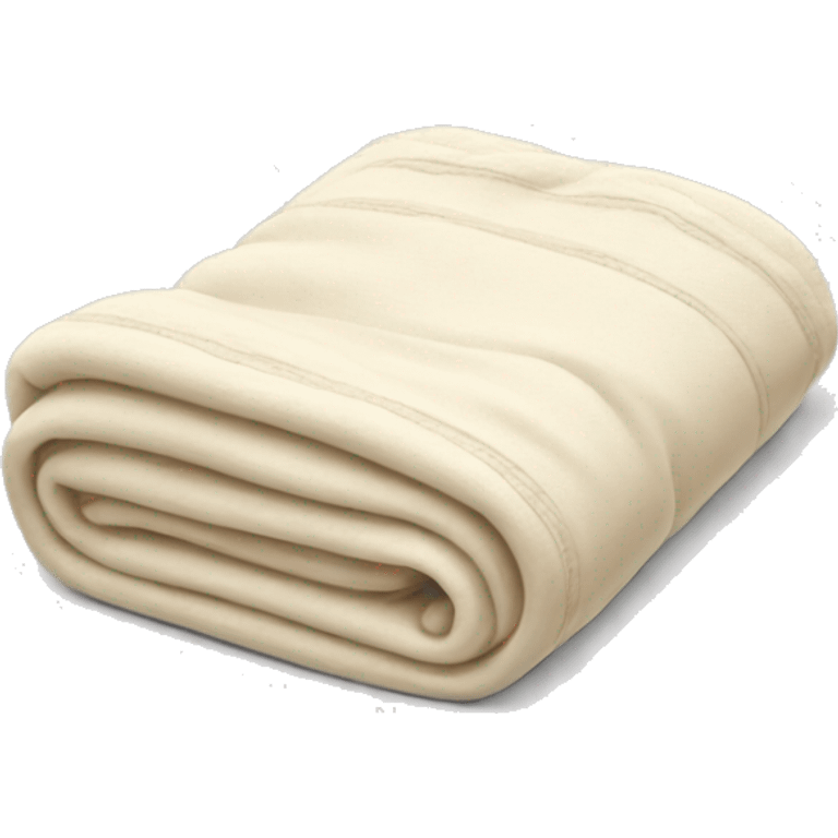 Cream colored blanket folded emoji