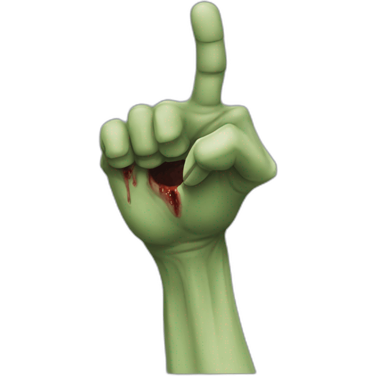 zombie hand pointing finger emoji