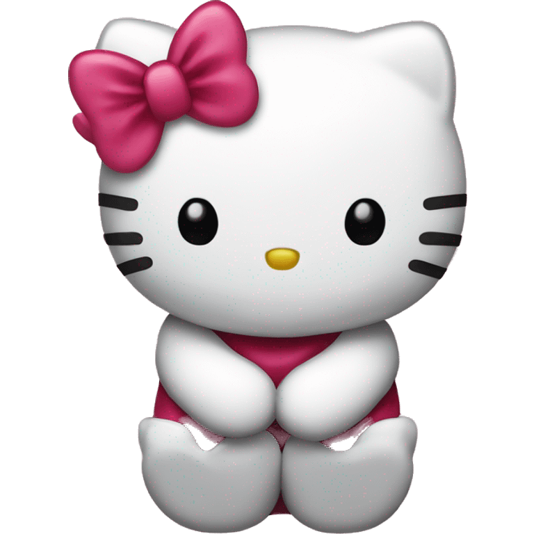 hello kitty with kiss emoji