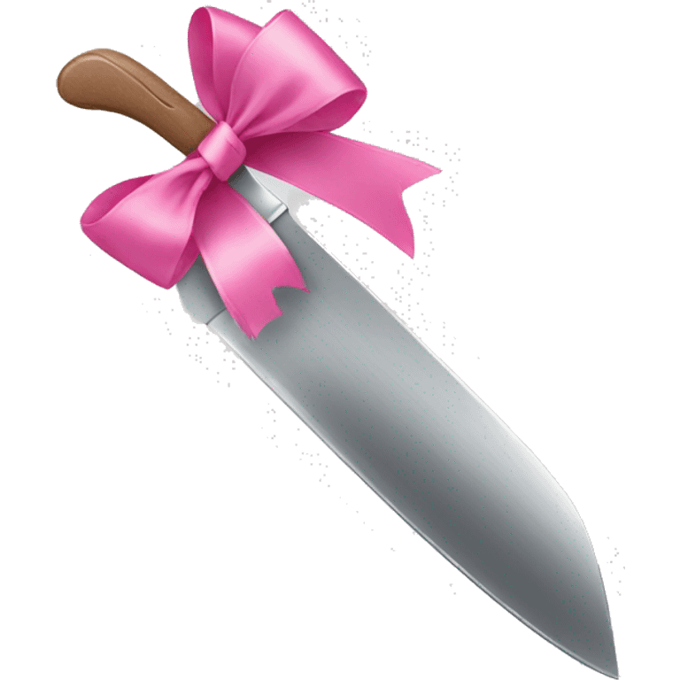 Knife with pink ribbon emoji