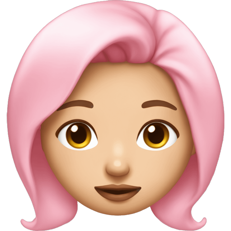 Coquette cute pink sleepy girl  emoji