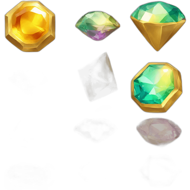 gold and gems emoji