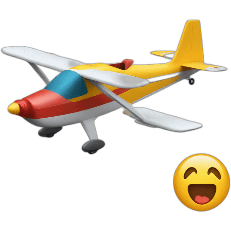 rc plane with a people flying him with controller emoji